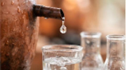 Herbal oil being prepared