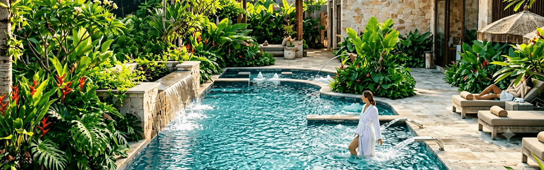 Resort pool and gardens